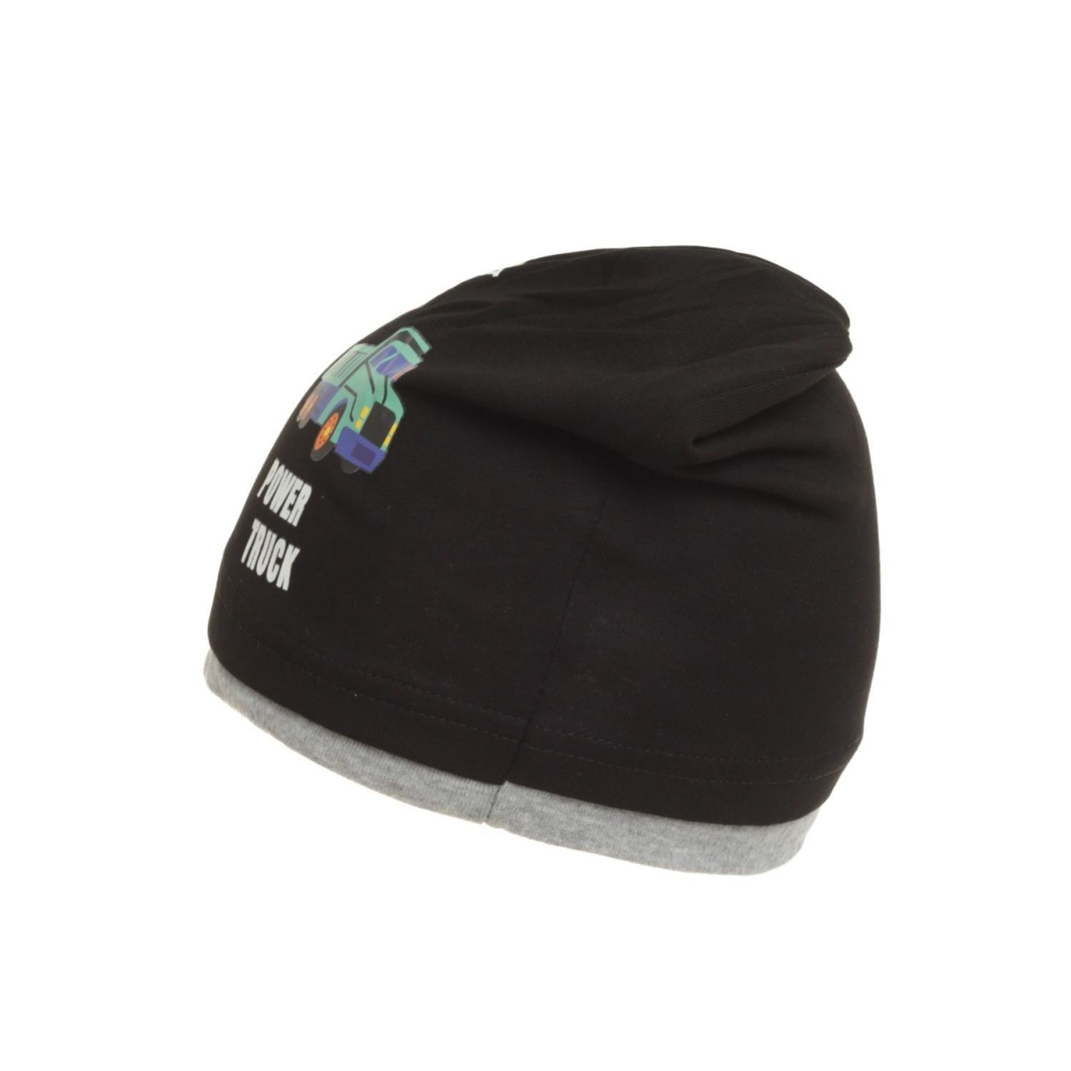 Caciula din bumbac pentru baieti,PAMI,CF0523-323-2,48 cm,Negru fotografia produsului View 2 L