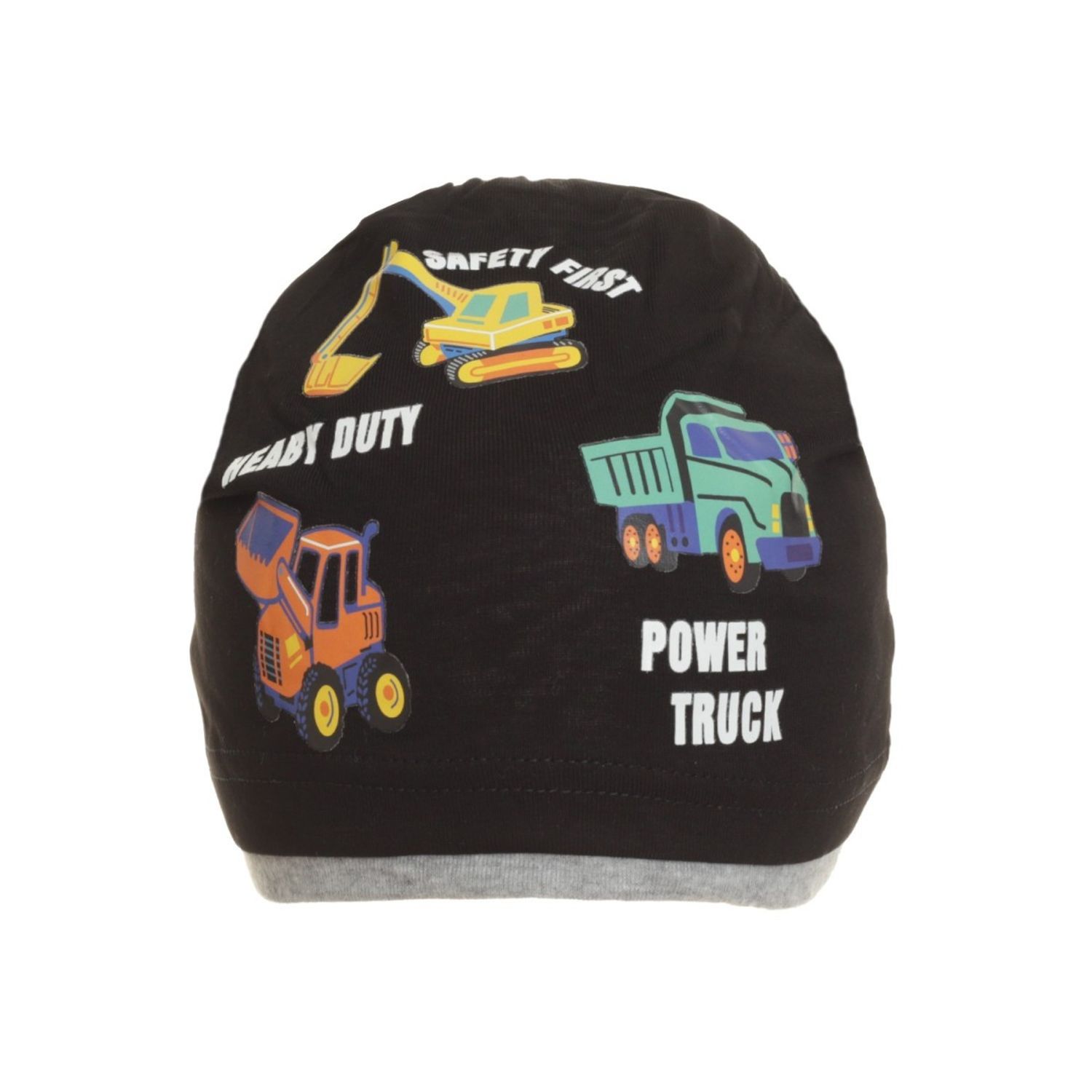 Caciula din bumbac pentru baieti,PAMI,CF0523-323-2,48 cm,Negru fotografia produsului View 5 L