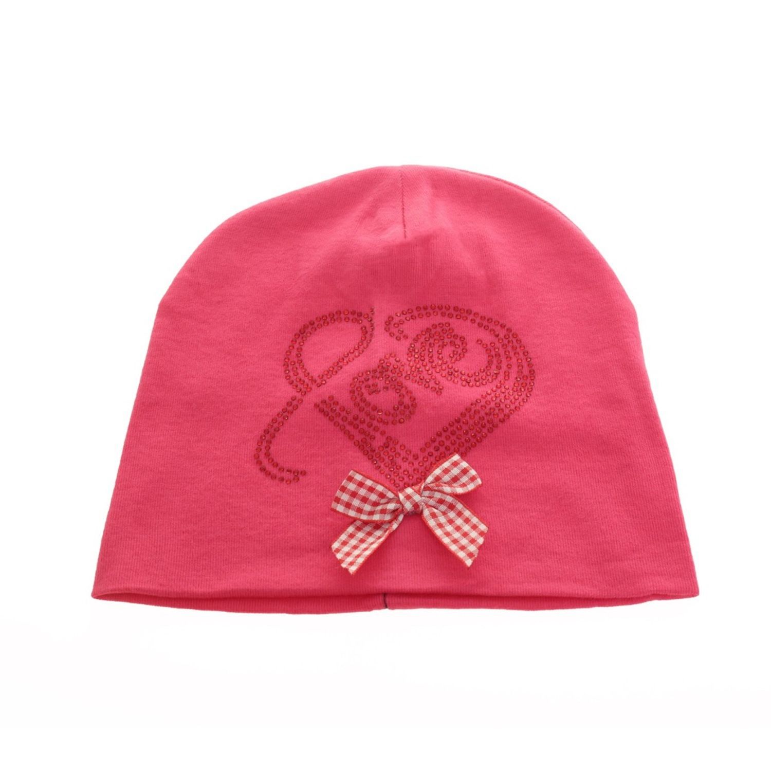 Caciula din bumbac pentru fetite,PAMI,CF0523-275-4,48 cm,Ciclam fotografia produsului View 5 L