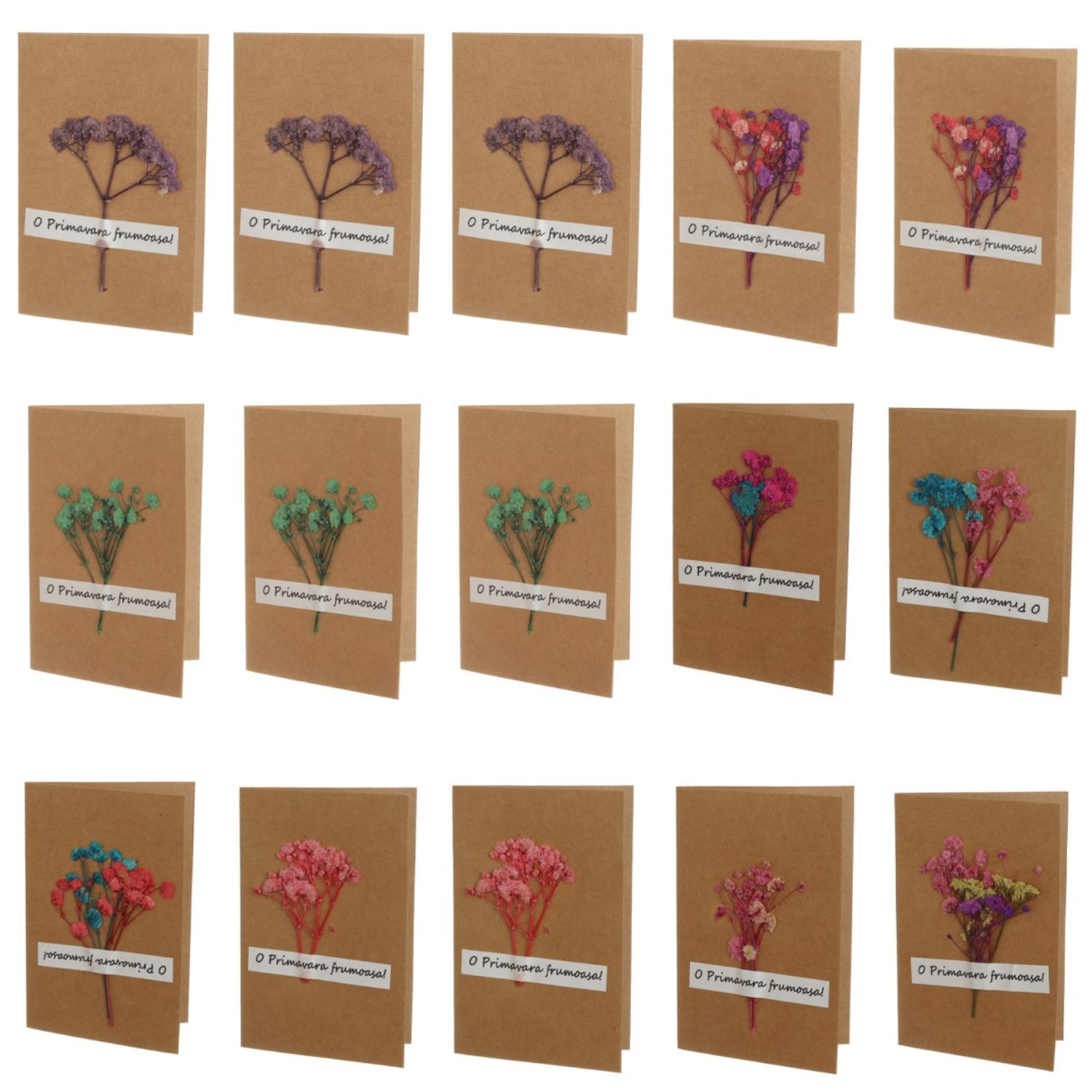 Set 15 felicitari cu modele aplicate, PAMI, FEL-3, 15x9 cm fotografia produsului