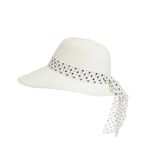 Palarie de paie pentru dama, PAMI, PD-0223-202-alb, 56 cm, Alb fotografia produsului