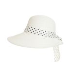 Palarie de paie pentru dama, PAMI, PD-0223-202-alb, 56 cm, Alb fotografia produsului View 2 S