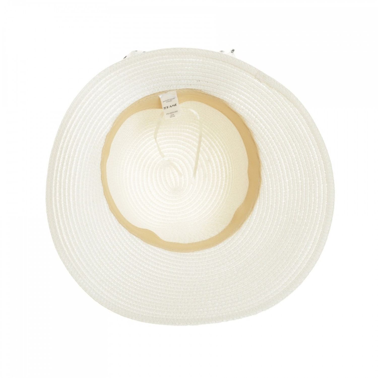 Palarie de paie pentru dama, PAMI, PD-0223-202-alb, 56 cm, Alb fotografia produsului View 4 L