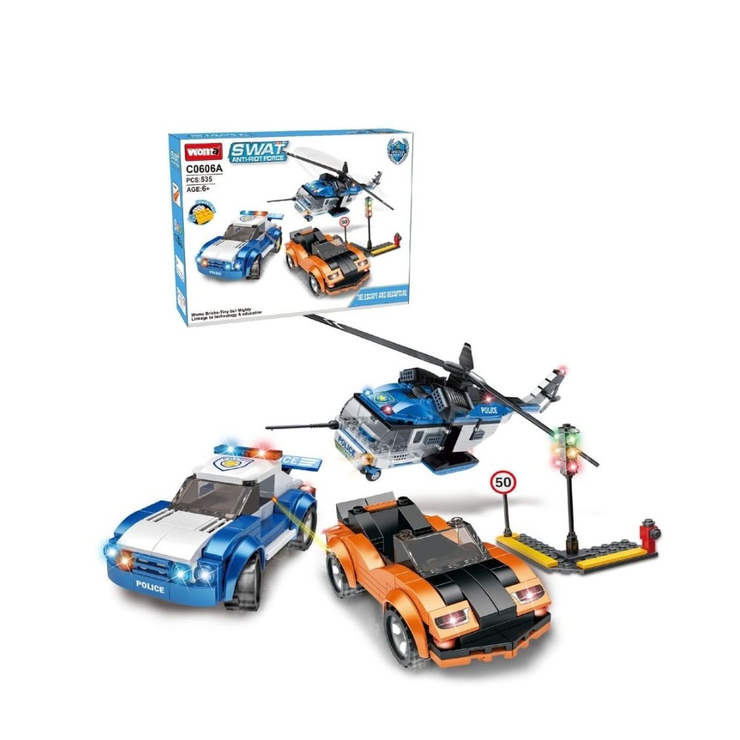 Set Joc Constructie STEM tip Lego Police, 535 piese fotografia produsului