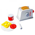 Jucarie prajitor de paine din lemn cu accesorii fotografia produsului