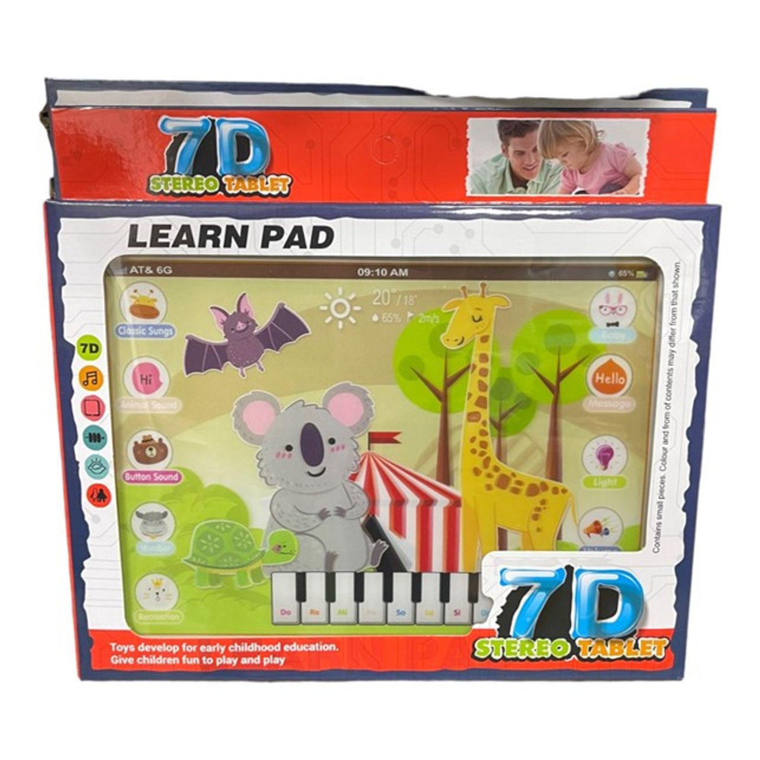 Jucarie interactiva, Prima Mea Tableta cu pian, Animale Salbatice, Learn Pad 7D fotografia produsului