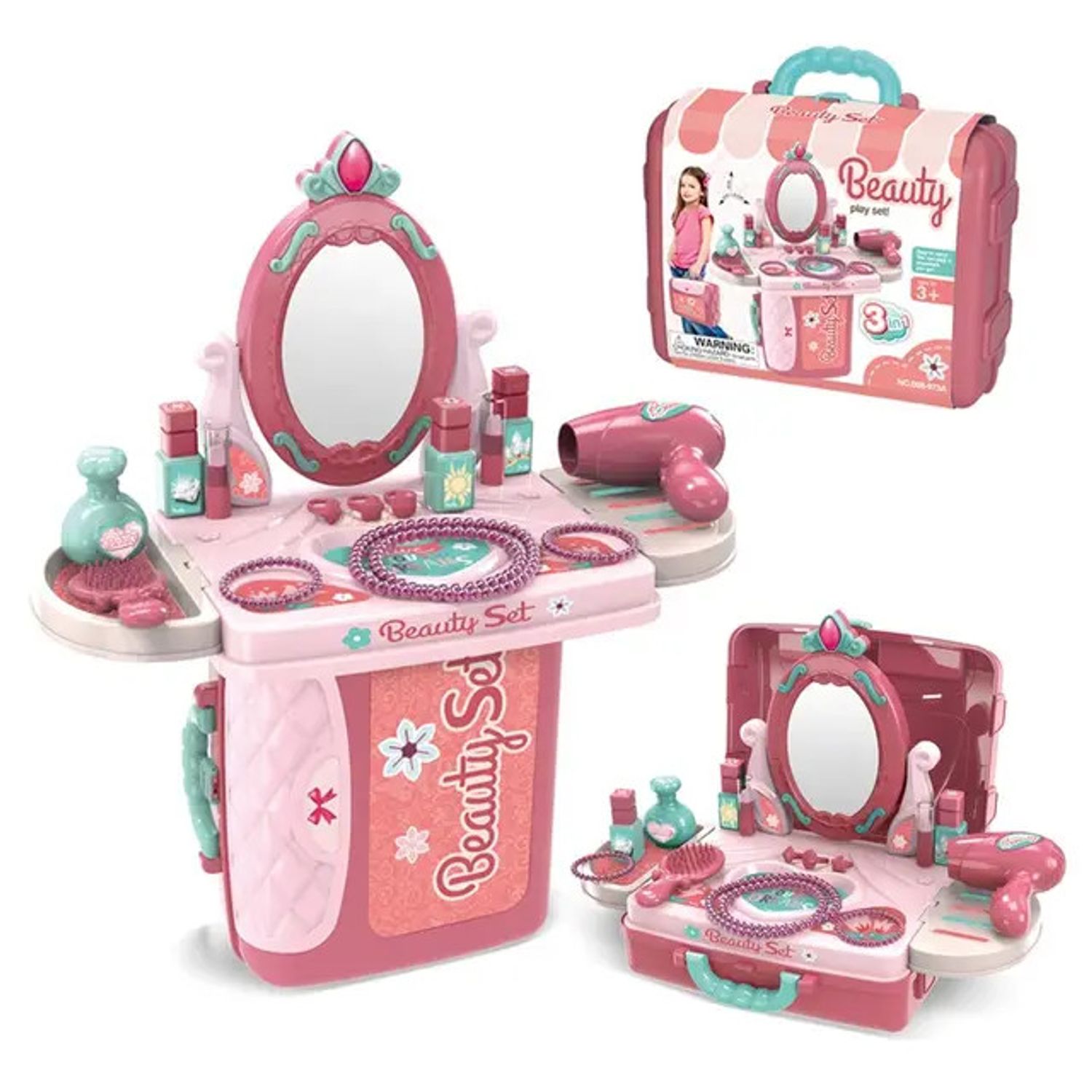 Set Frumusete, Salonul de Frumusete in Valiza plastic 3 &icirc;n 1 fotografia produsului