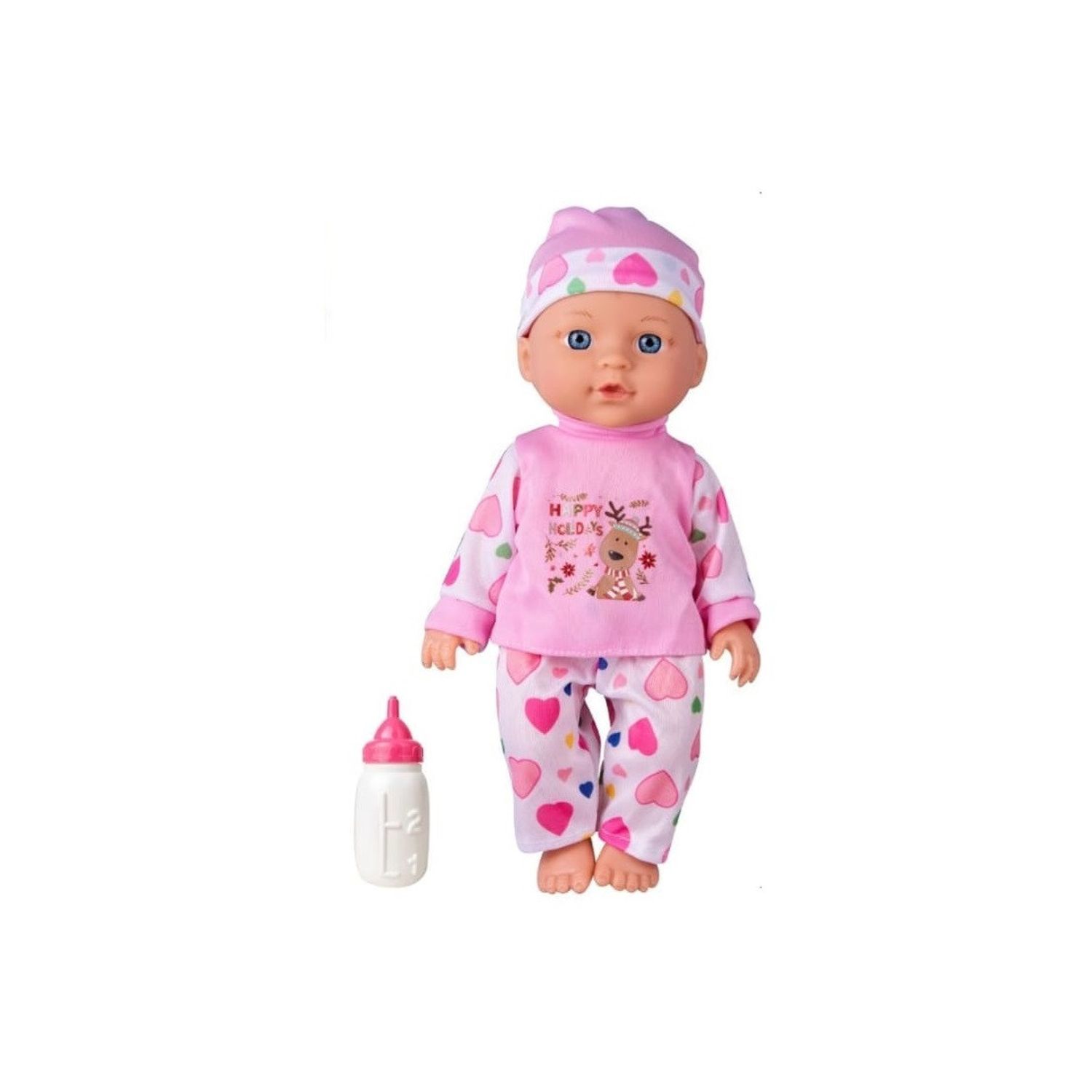 Papusa bebelus Lunabebe Little Friend, cu biberon, 30,5 cm fotografia produsului