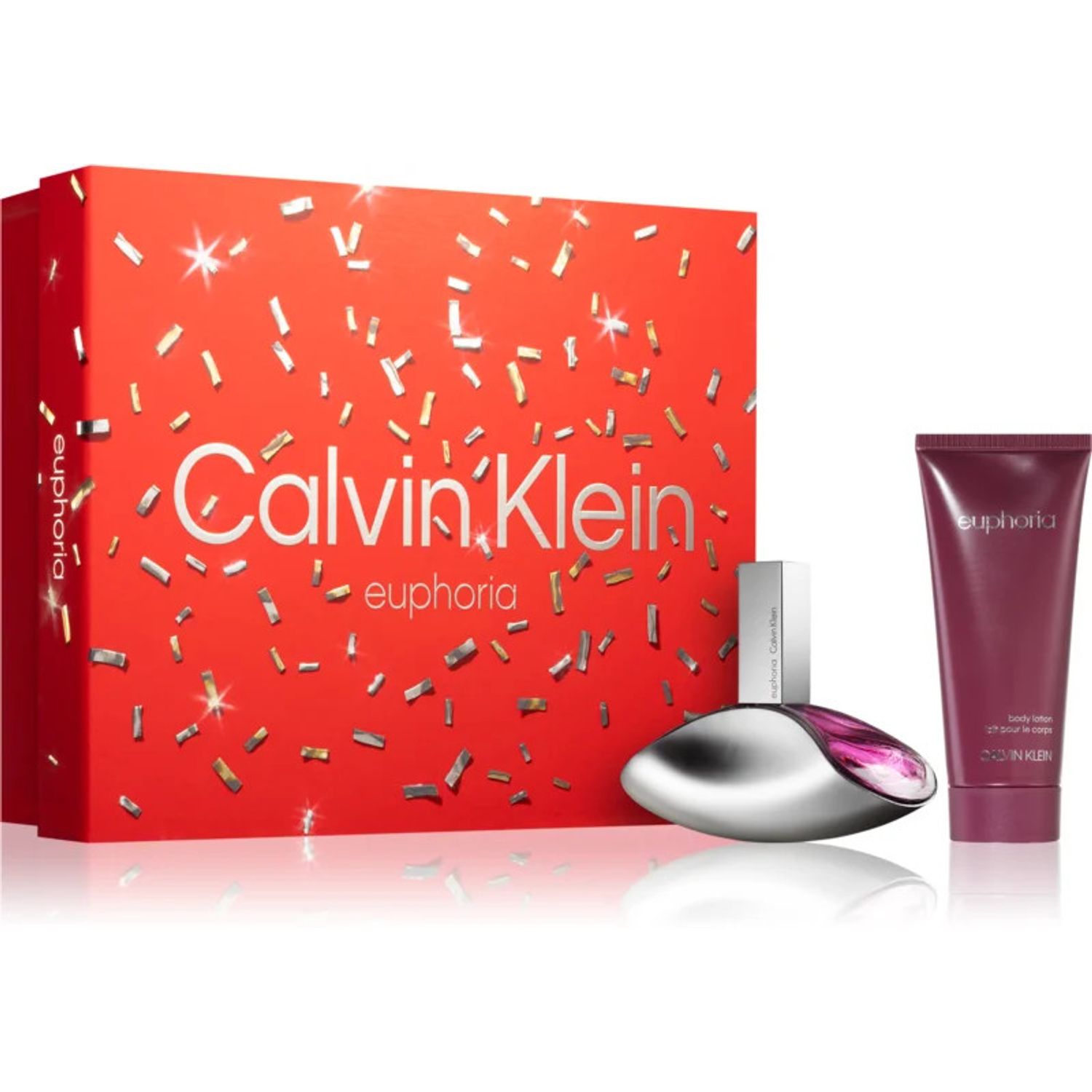 STERS-Set Cadou Calvin Klein Euphoria, Femei, Apa de Parfum. 100 ml + Lotiune de corp, 100 ml fotografia produsului