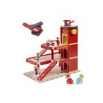 Garaj de pompieri cu parcare din lemn, LIULO, 34 x 21 x 32cm fotografia produsului View 3 S