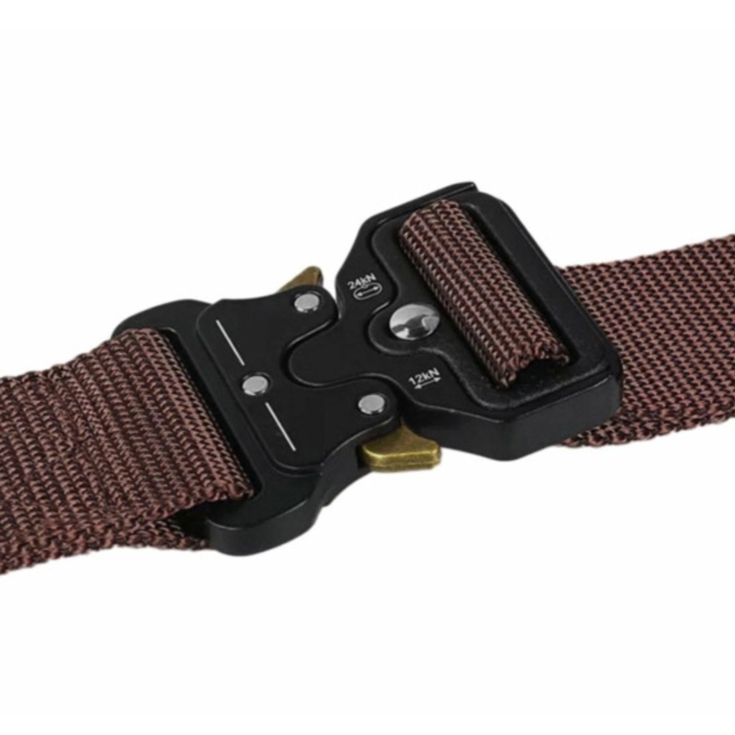 Curea centura Pufo Tactical Combat pentru barbati 3.8 x 123 cm, rezistent, maro fotografia produsului View 2 L