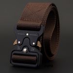 Curea centura Pufo Tactical Combat pentru barbati 3.8 x 123 cm, rezistent, maro fotografia produsului View 5 S