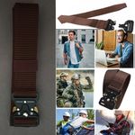 Curea centura Pufo Tactical Combat pentru barbati 3.8 x 123 cm, rezistent, maro fotografia produsului View 6 S