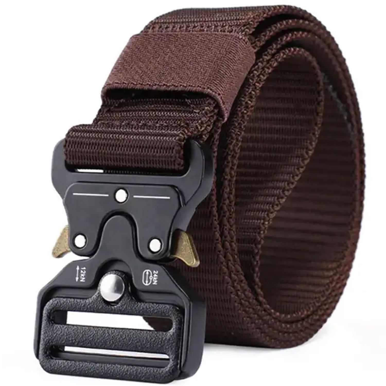 Curea centura Pufo Tactical Combat pentru barbati 3.8 x 123 cm, rezistent, maro fotografia produsului