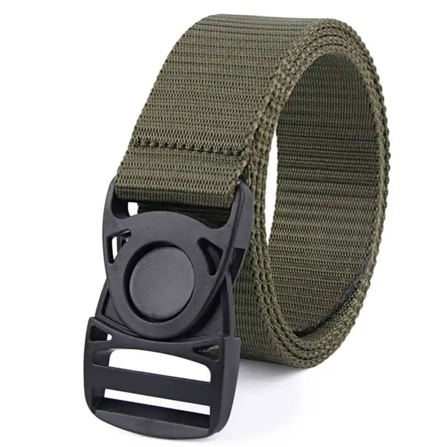 Curea Pufo Traveler pentru barbati 3.8 x 123 cm, catarama plastic, verde fotografia produsului