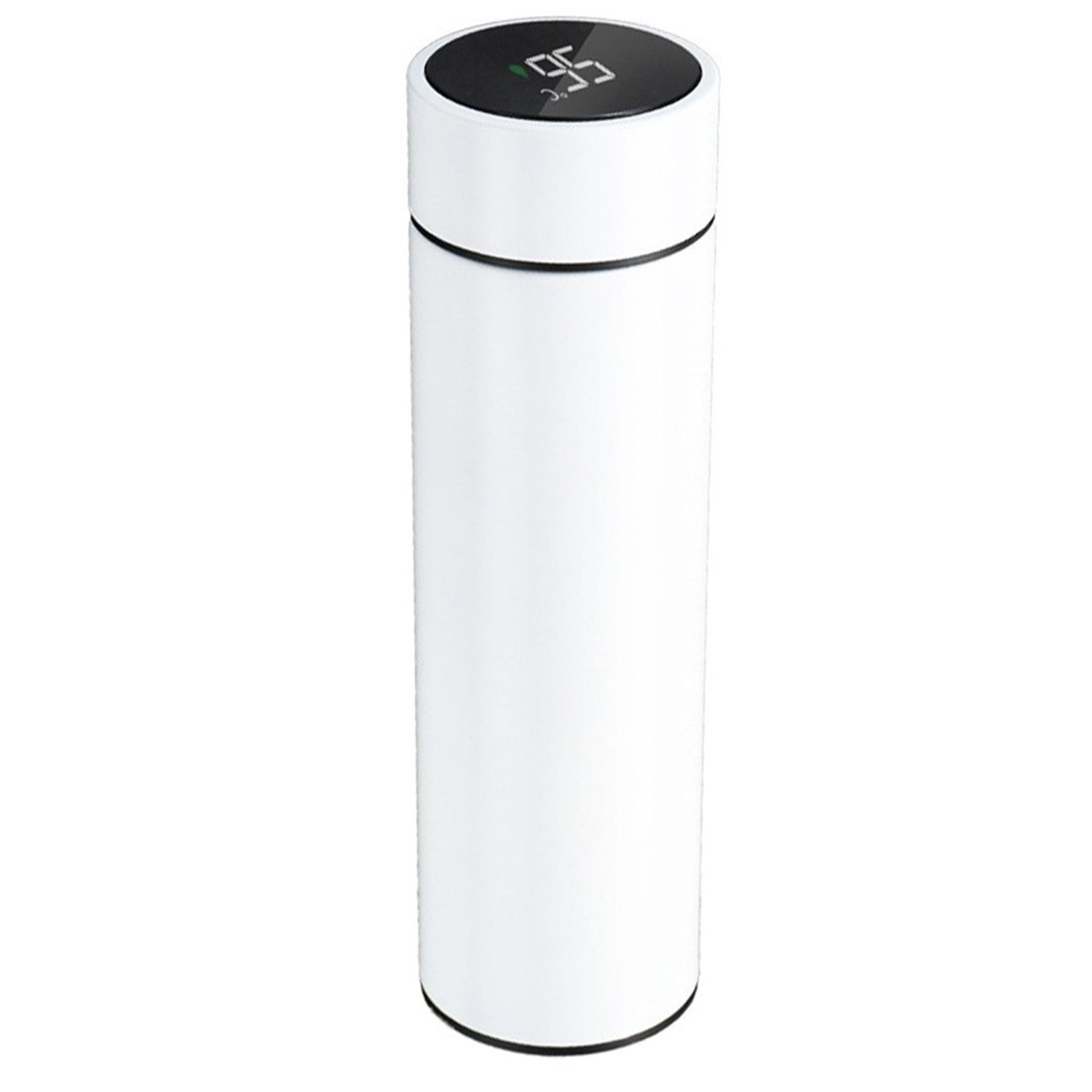 Sticla termos LED cu indicator de temperatura, inox, 500 ml, alb fotografia produsului