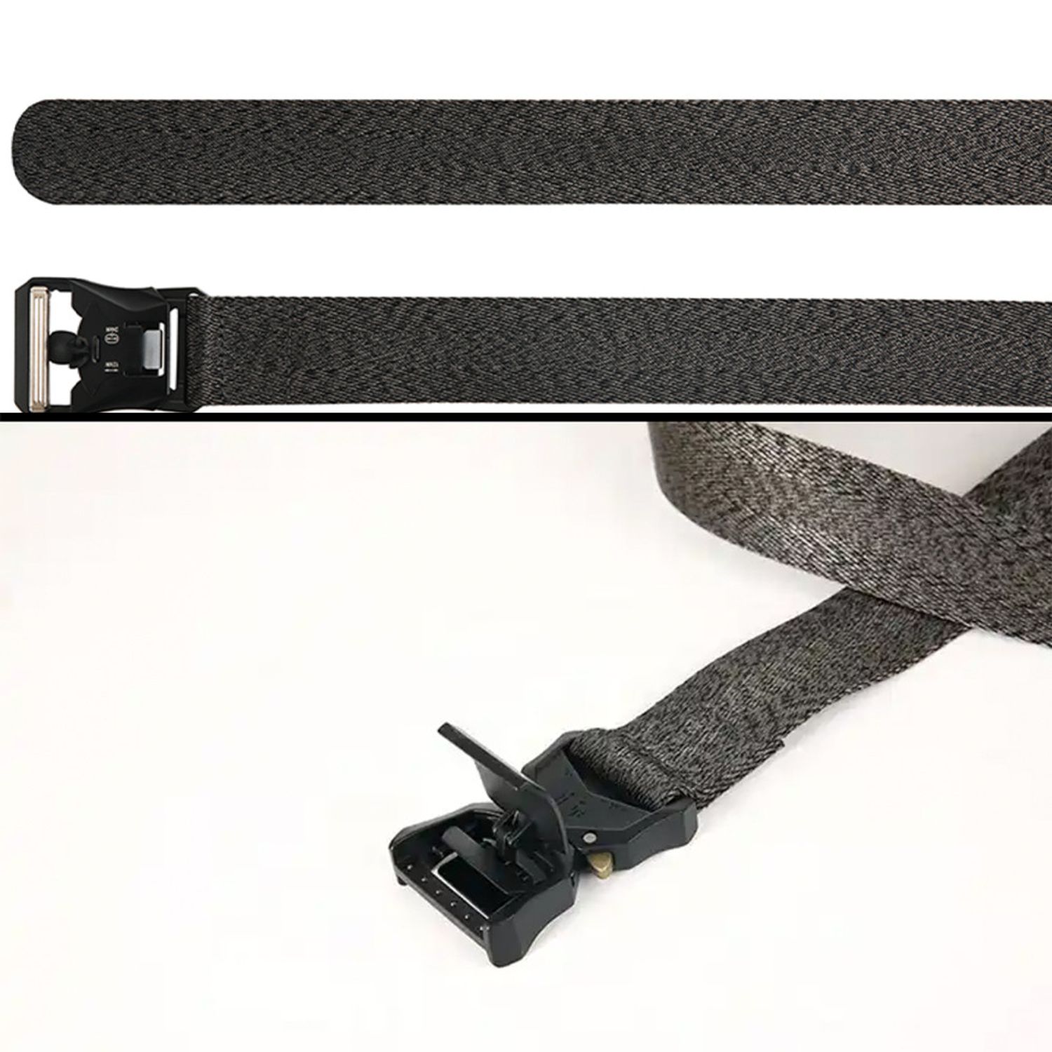 Curea Pufo Supreme pentru barbati 4 x 125 cm, rezistent, negru fotografia produsului View 3 L
