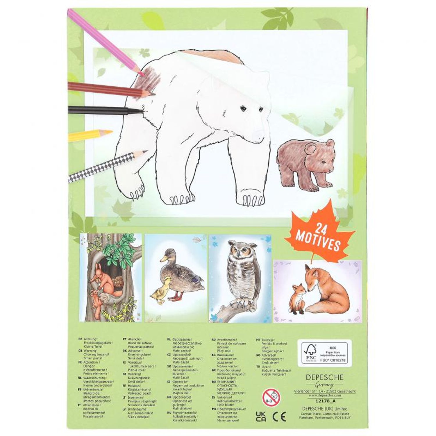 Carte colorat si copiat Wildlife fotografia produsului View 4 L