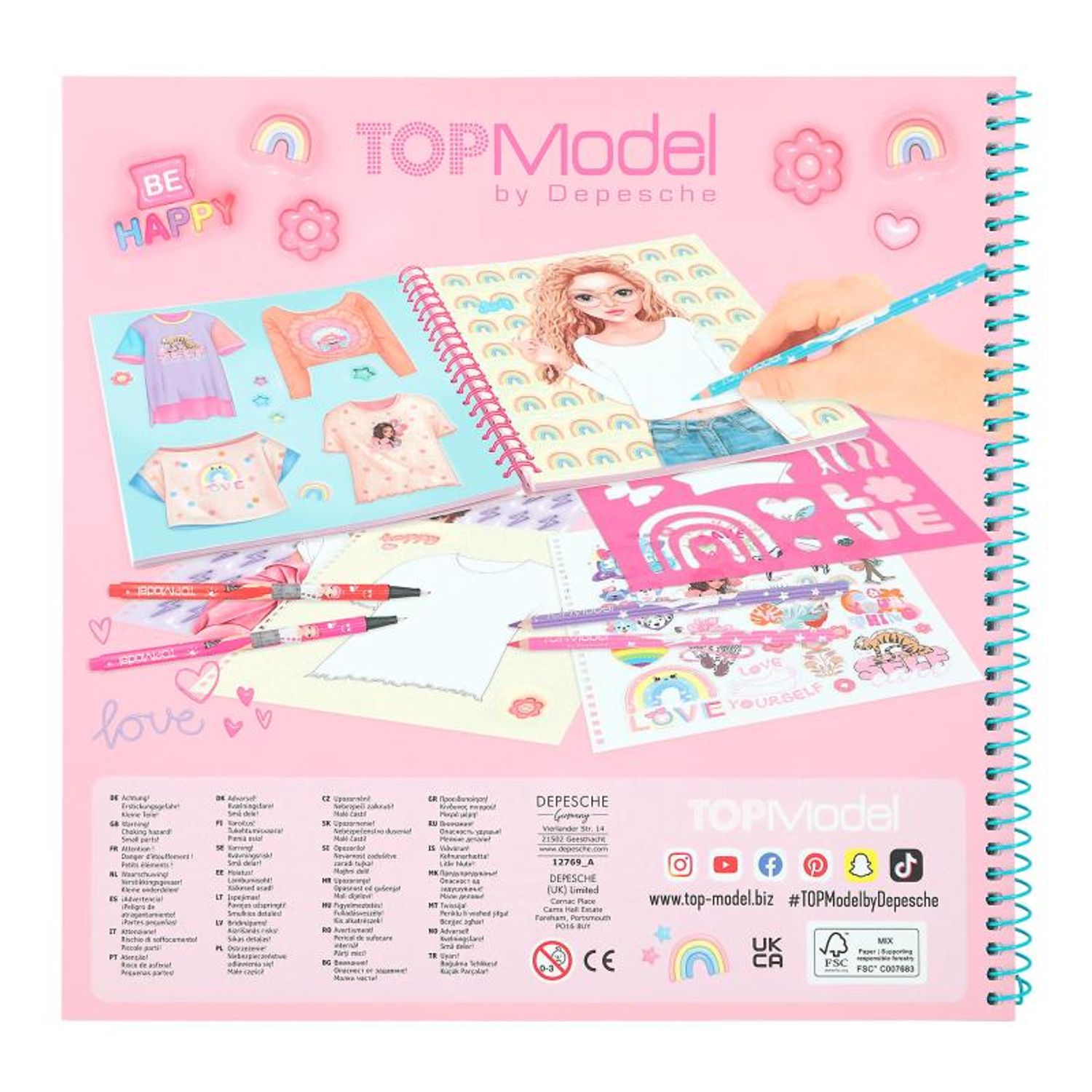 Carte colorat T-Shirt Designer TOPModel fotografia produsului View 2 L