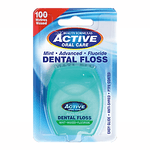 Ata dentara ceruita impregnata cu fluor si menta 100 m Active Oral fotografia produsului