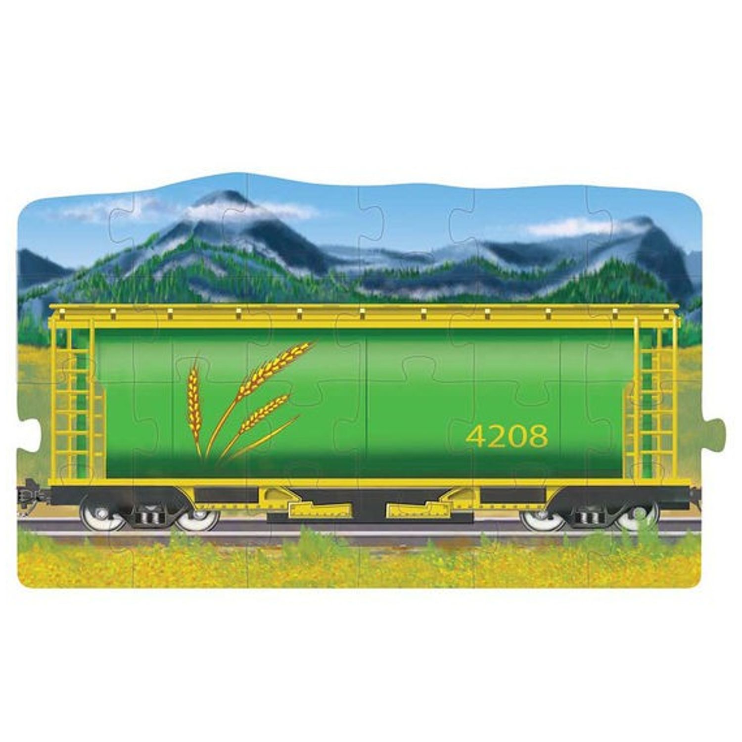 Set puzzle podea conectabile Trenuri Melissa and Doug fotografia produsului View 3 L
