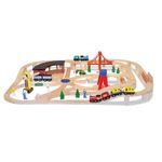 Set Trenulet din lemn cu depou Melissa and Doug fotografia produsului View 2 S