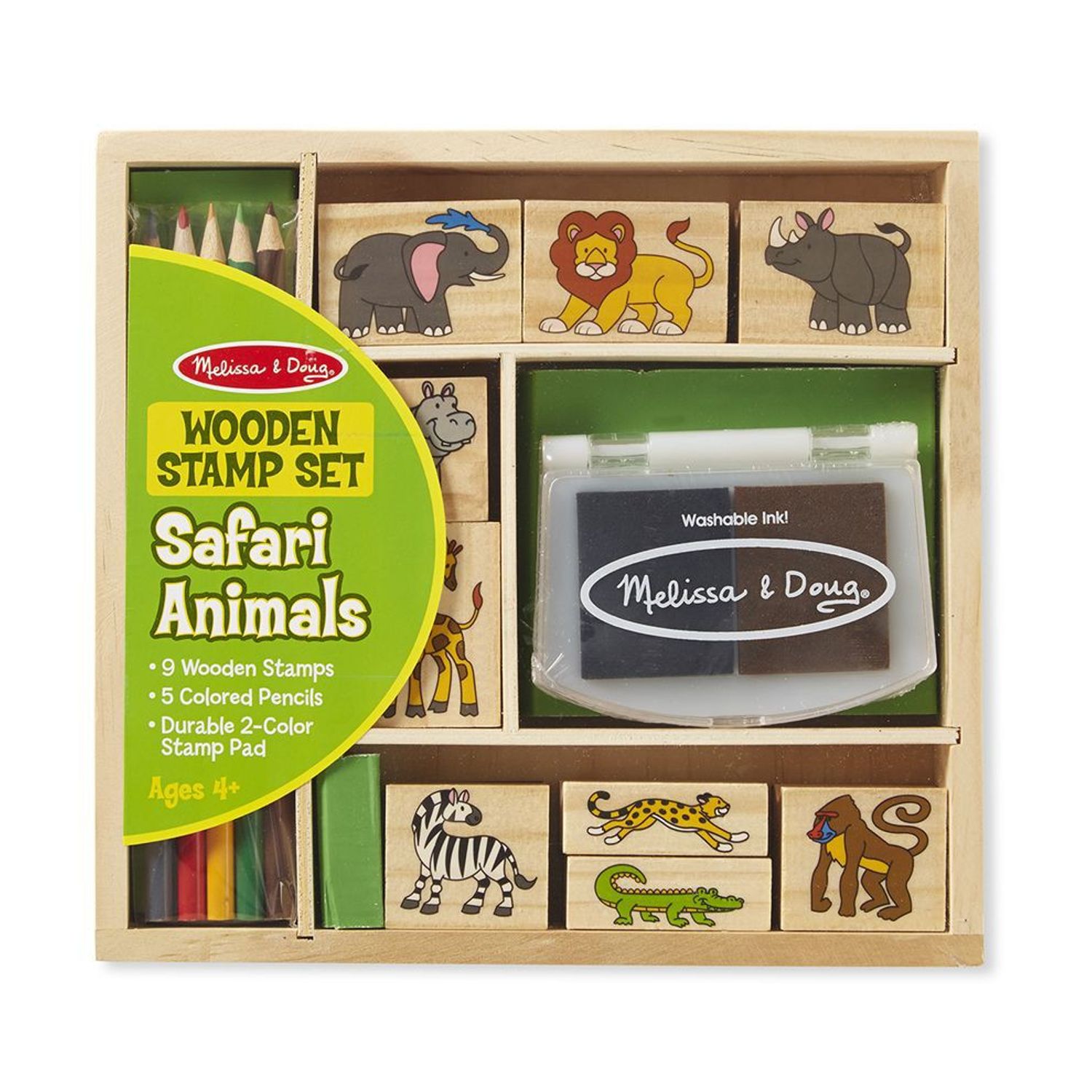 Set 9 stampile din lemn Safari - Melissa  Doug fotografia produsului