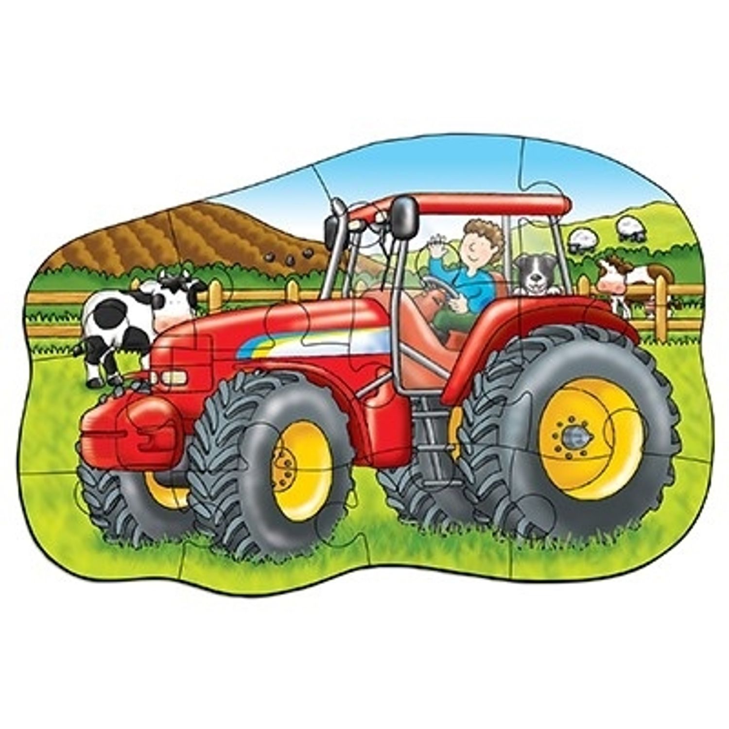 Puzzle fata verso Tractor (12 piese) LITTLE TRACTOR fotografia produsului View 2 L