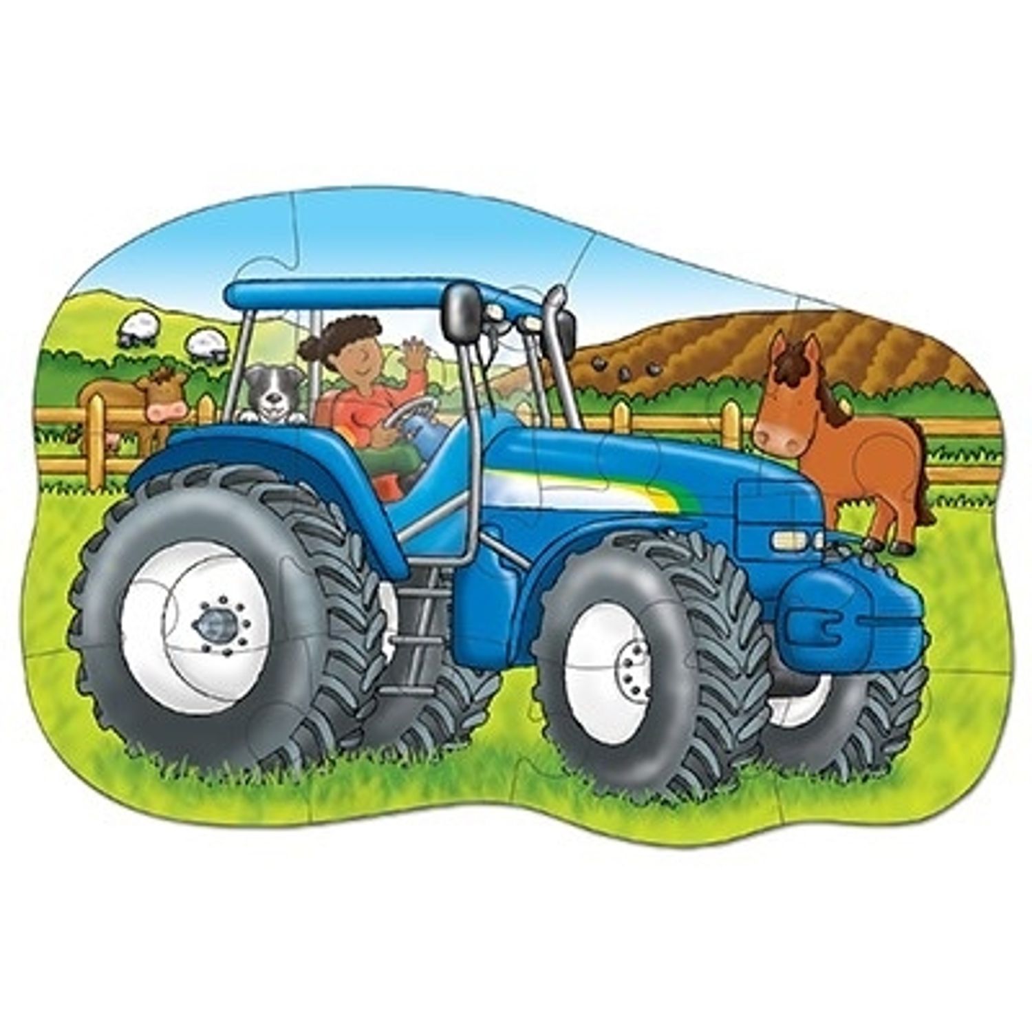 Puzzle fata verso Tractor (12 piese) LITTLE TRACTOR fotografia produsului View 3 L