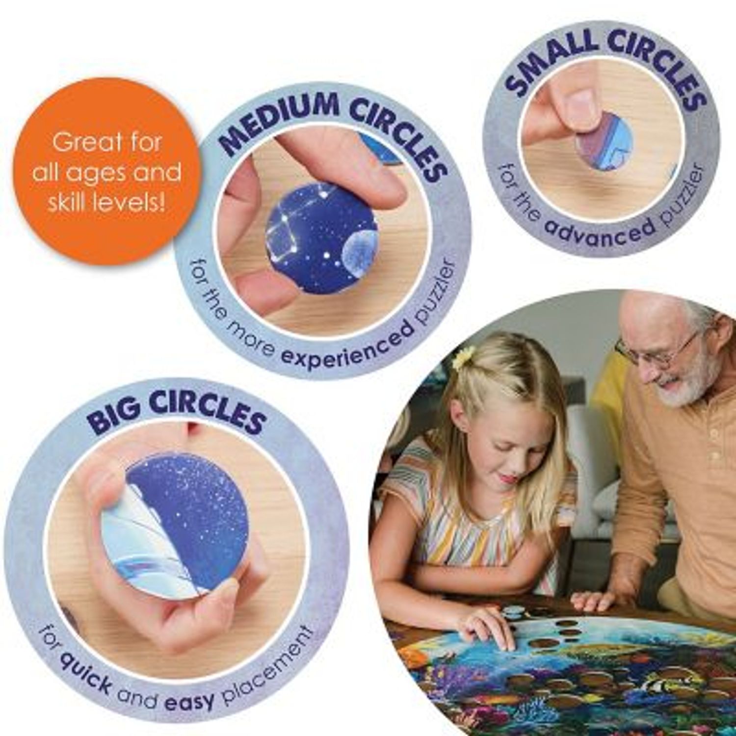 Puzzle circular Globul de iarna - Magia Craciunului fotografia produsului View 4 L