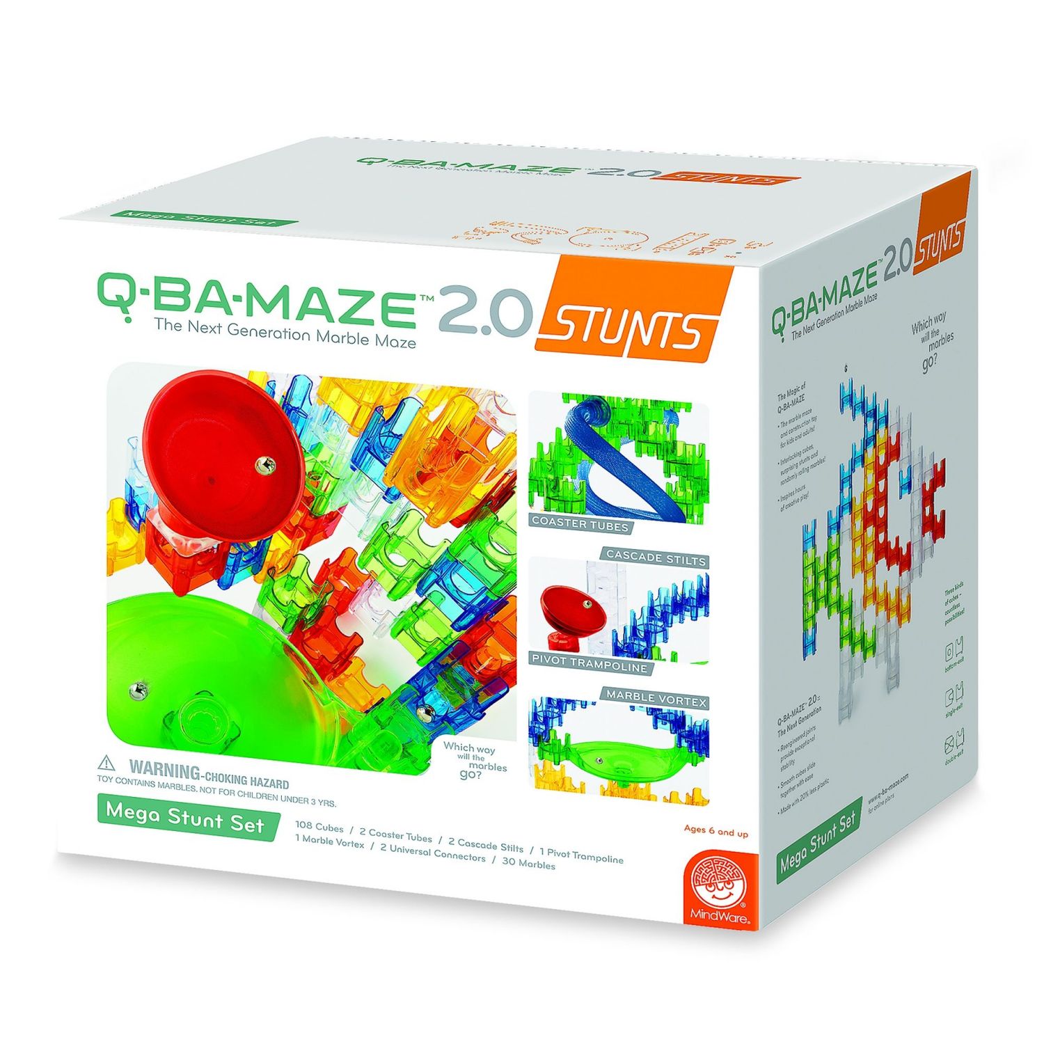 Q-BA-MAZE 2.0 Mega Stunt Set, joc de constructie cu bile, trambulina si vortex fotografia produsului View 2 L