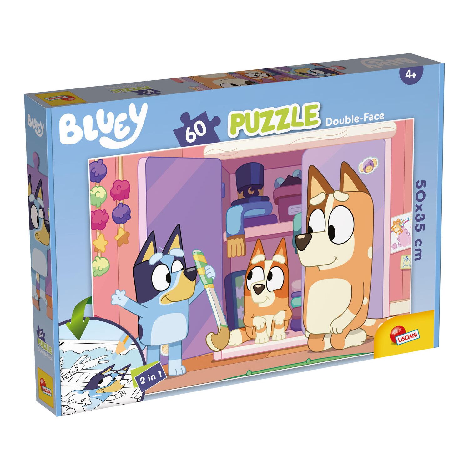 Puzzle de colorat maxi - Bluey (60 de piese) fotografia produsului