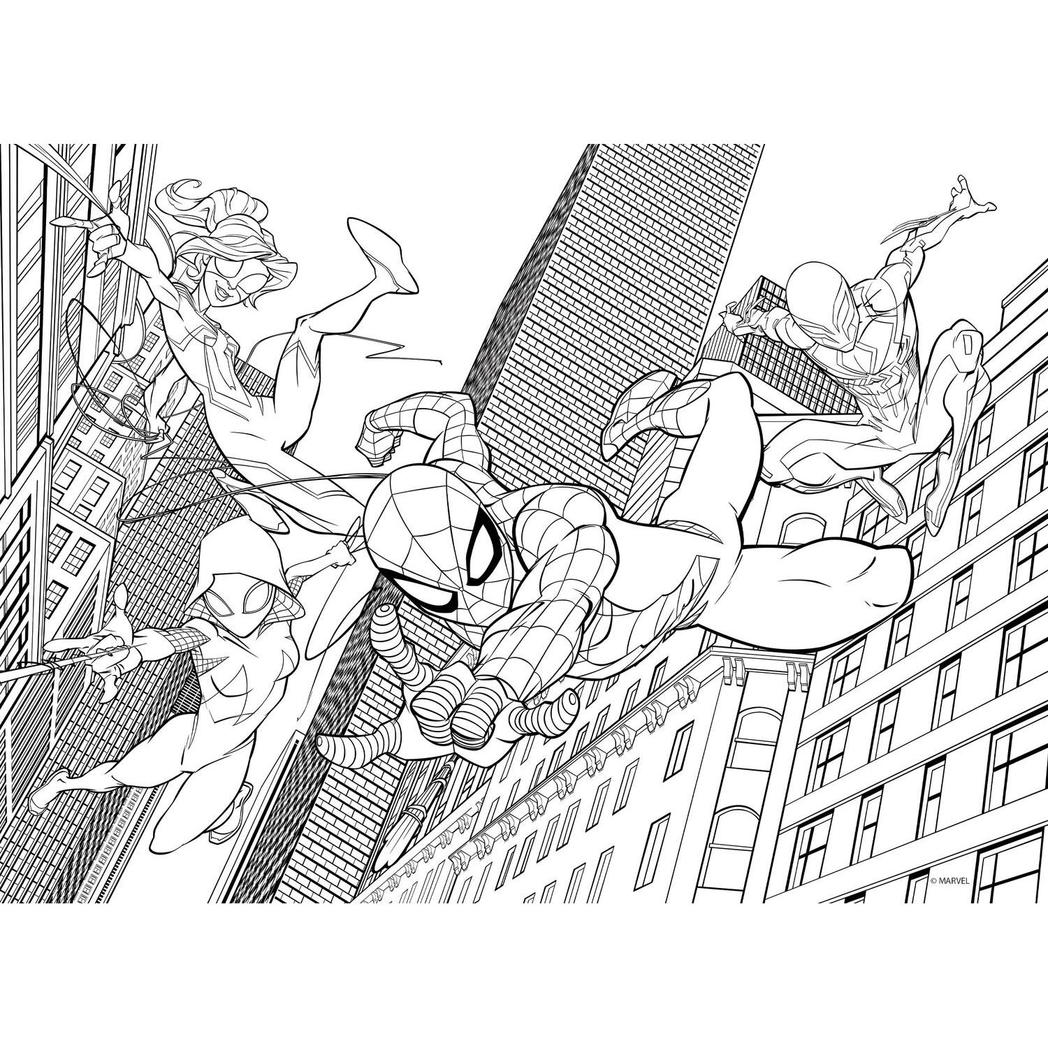 Puzzle de colorat - Spiderman (48 de piese) fotografia produsului View 3 L