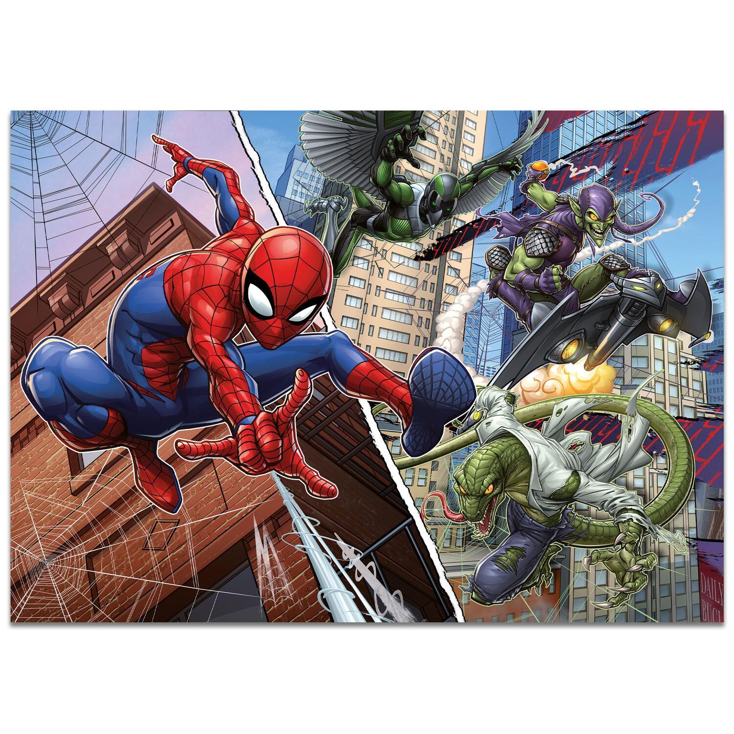 Puzzle de colorat maxi - Spiderman (4 x 48 de piese) fotografia produsului View 4 L