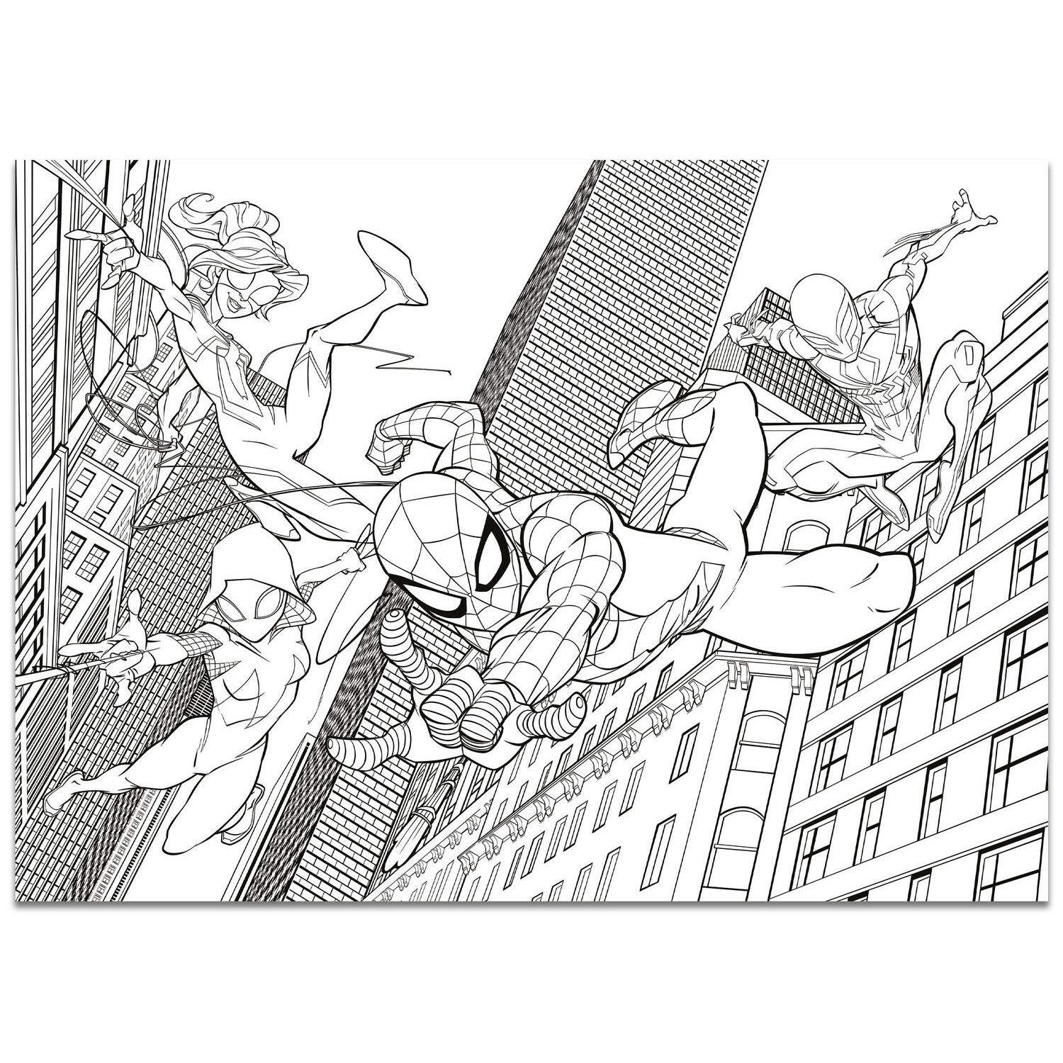 Puzzle de colorat maxi - Spiderman (4 x 48 de piese) fotografia produsului View 3 L