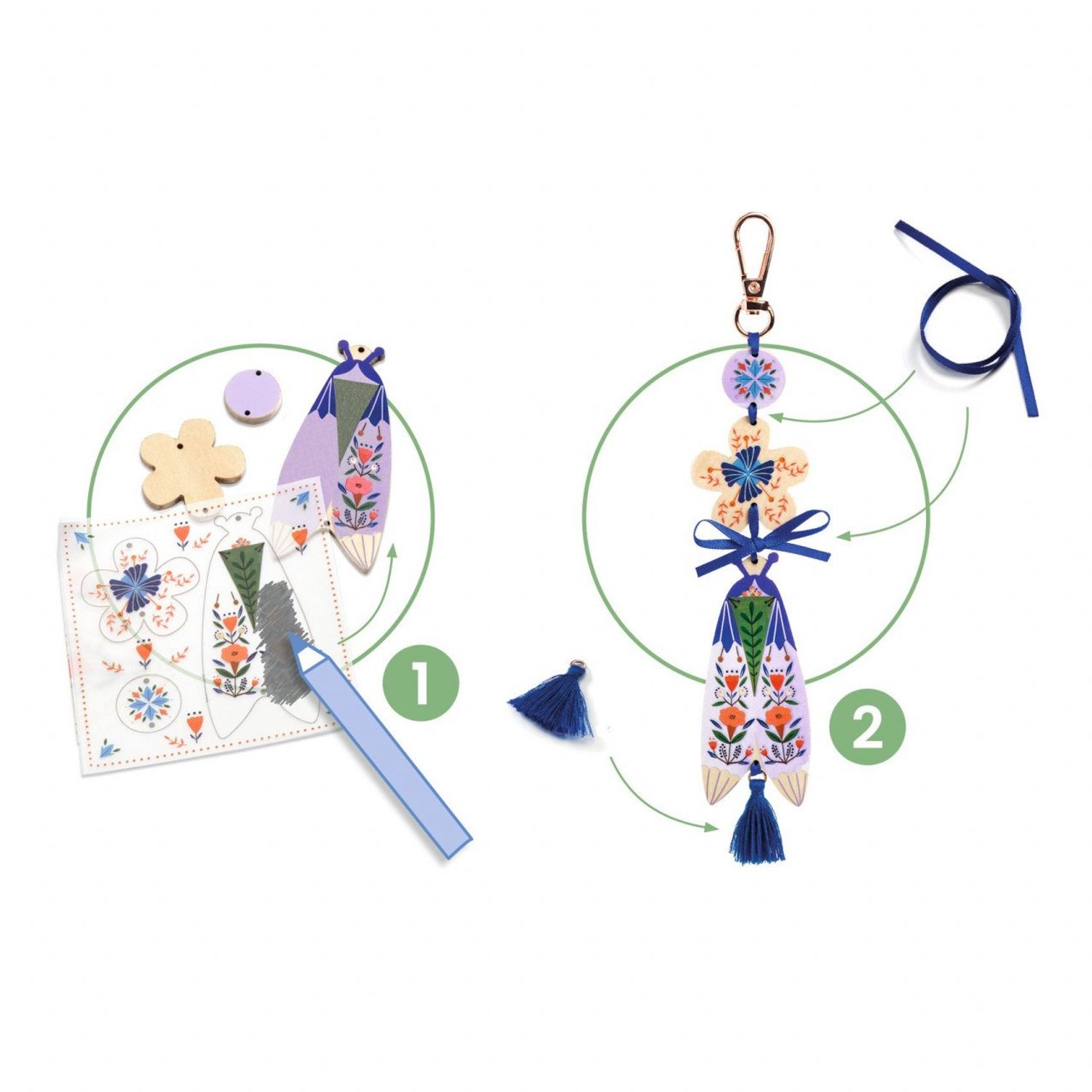 Set DIY Djeco, Brelocuri si accesorii fotografia produsului View 2 L