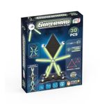Set de constructie magnetic Supermag Projects Glow, 30 piese fotografia produsului