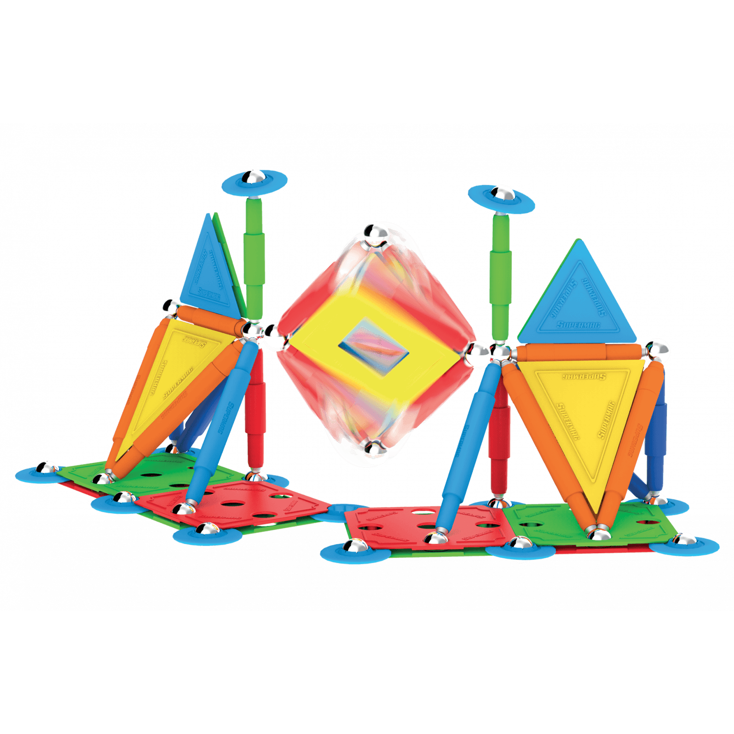 Set de constructie magnetic Supermag Projects Multicolor, 85 piese fotografia produsului View 4 L