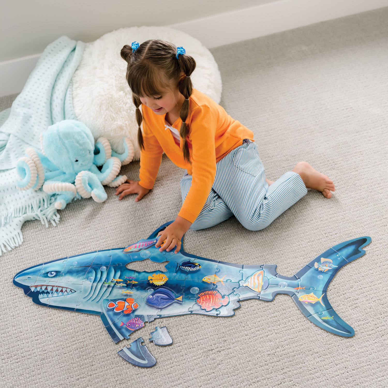 Puzzle de podea in forma rechin, Shark Floor Puzzle fotografia produsului View 2 L
