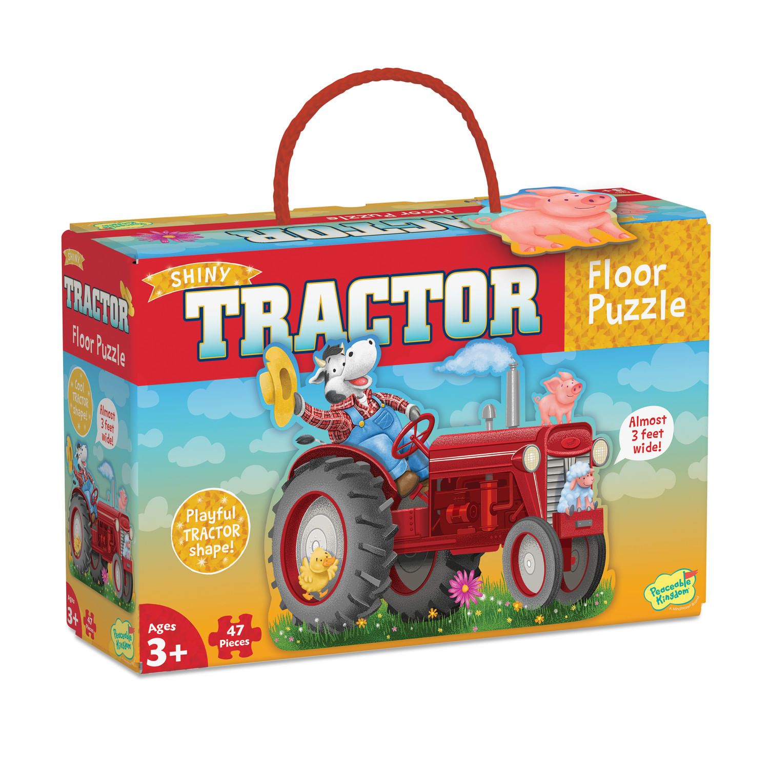 Puzzle de podea in forma de tractor, Shiny Tractor Floor Puzzle fotografia produsului
