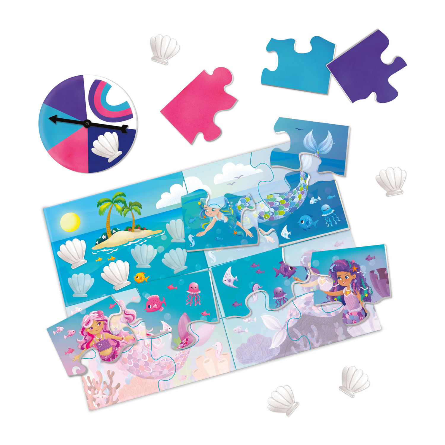 Joc de cooperare tip puzzle cu sirene, Mermaid Tide fotografia produsului View 3 L