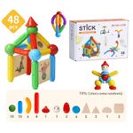 Set de constructie magnetic - STICK (48 piese) fotografia produsului View 4 S