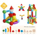 Set de constructie magnetic - STICK (78 piese) fotografia produsului View 2 S