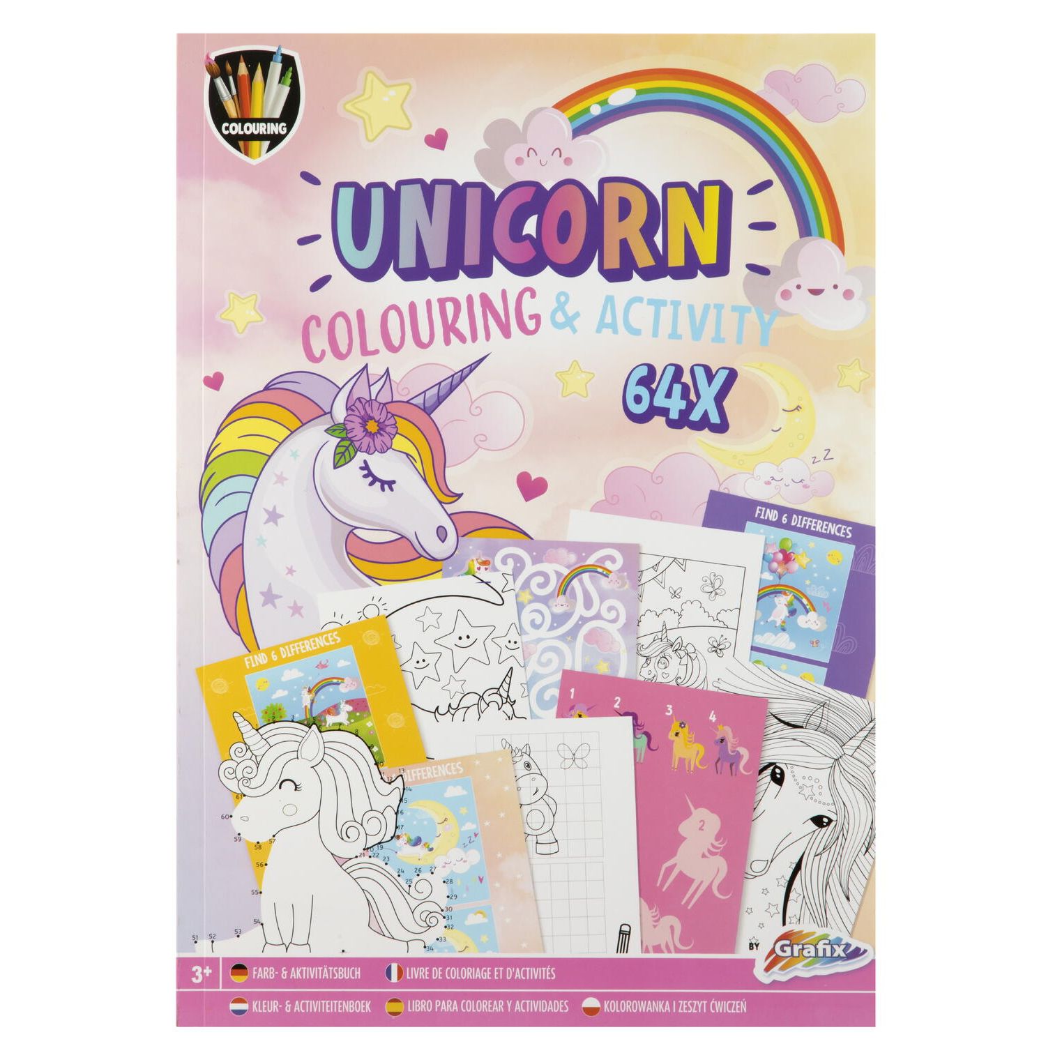 Carte de colorat cu activitati - Unicorn fotografia produsului