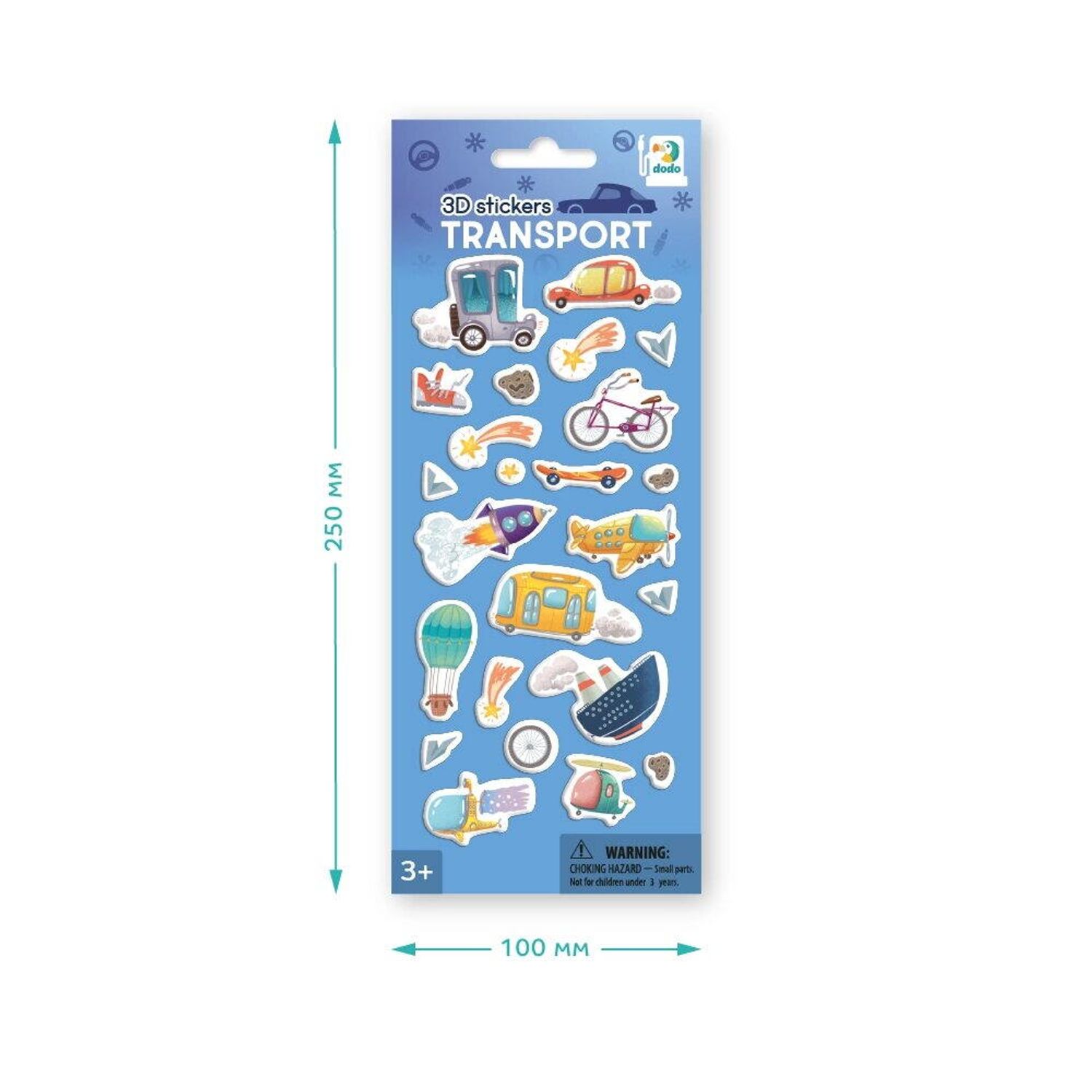 Set abtibilduri 3D - Mijloace de transport fotografia produsului View 2 L