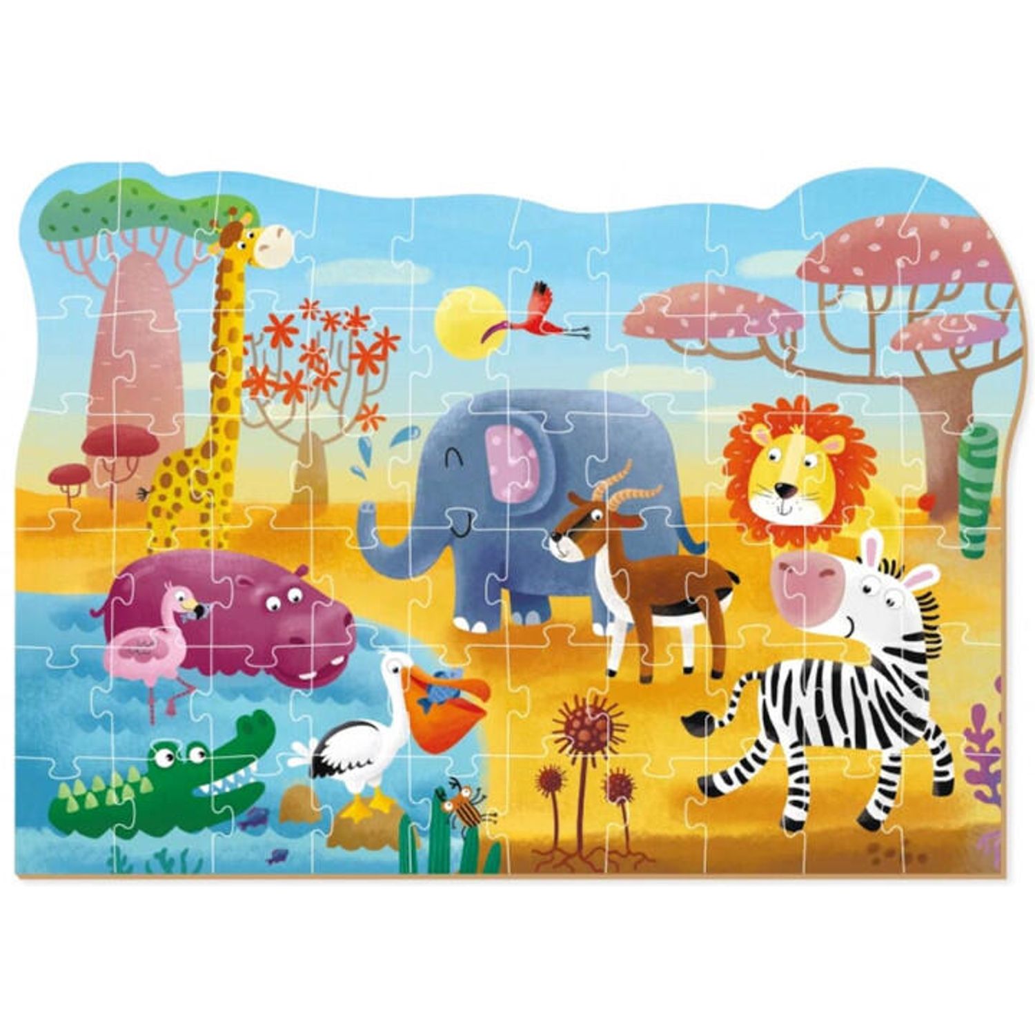 Puzzle - Minunatele animalute din Africa ( 60 piese) fotografia produsului View 3 L