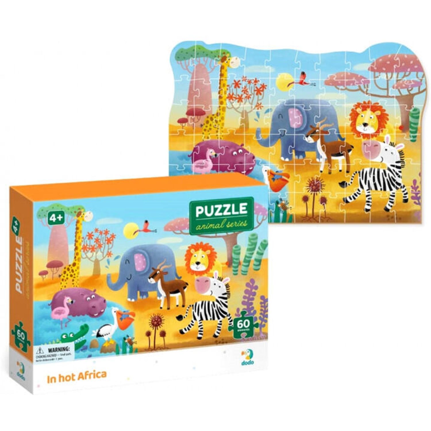 Puzzle - Minunatele animalute din Africa ( 60 piese) fotografia produsului View 2 L