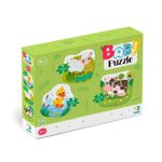 Puzzle 3 in 1  - Animalutele de la ferma (2,3,4 piese) fotografia produsului