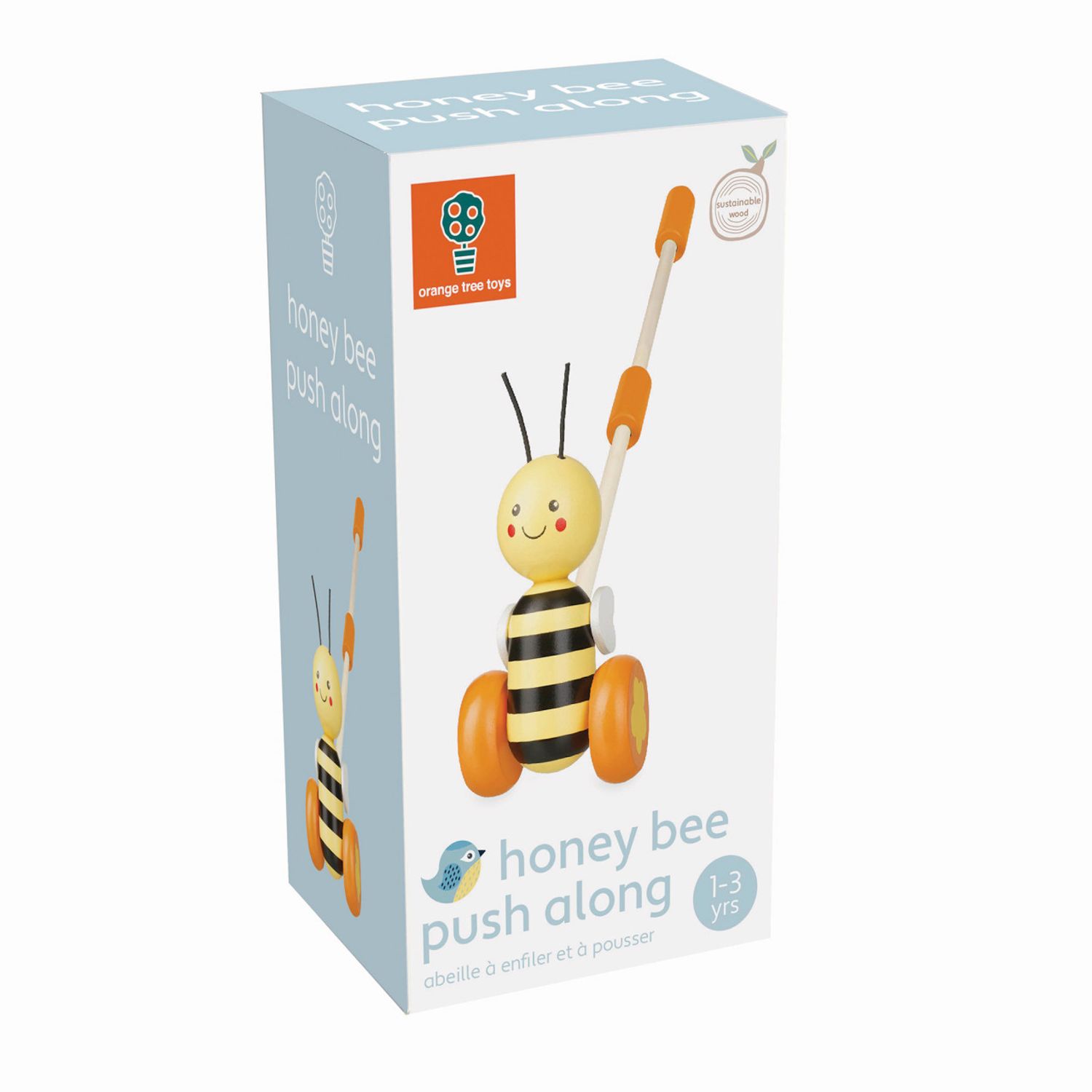 Jucarie de impins albinuta, Orange Tree Toys fotografia produsului