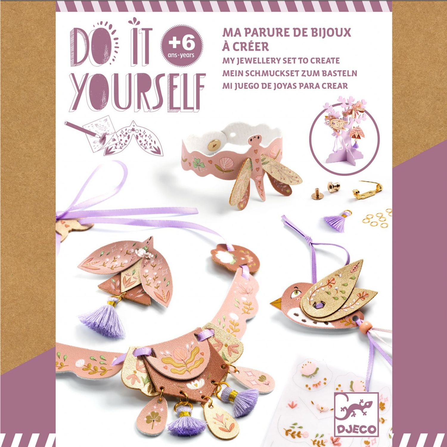 Set DIY bijuterii Miss Rosefinch, Djeco fotografia produsului View 4 L